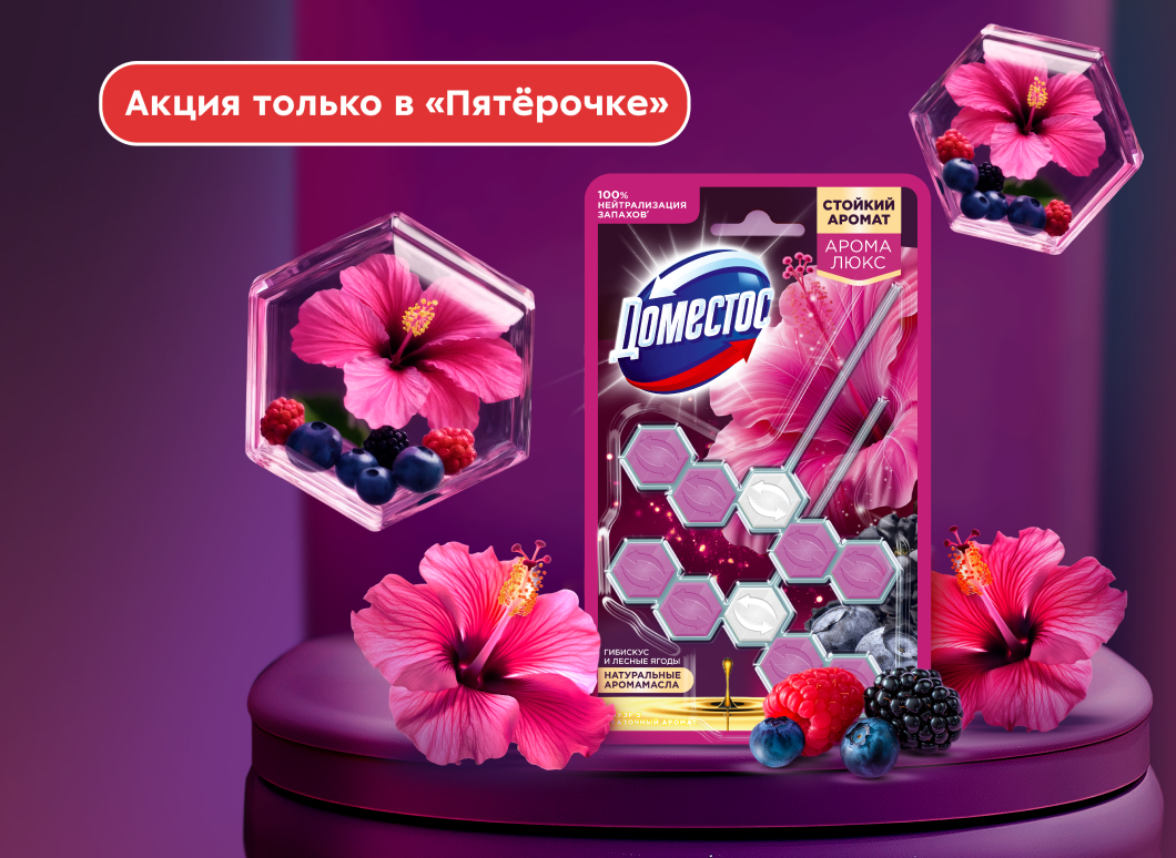 Выигрывайте вместе с Доместос и Пятёрочкой