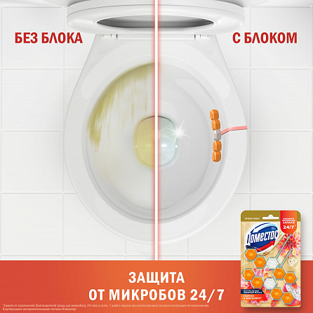Блок для унитаза Доместос Арома Люкс Экзотический букет Duo 3