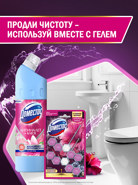 Блок для унитаза Доместос Арома Люкс Сказочный аромат 2 шт. 8