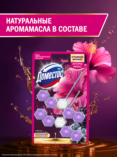 Блок для унитаза Доместос Арома Люкс Сказочный аромат 2 шт. 4