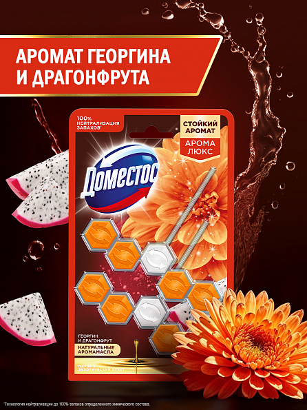 Блок для унитаза Доместос Арома Люкс Экзотический букет 2 шт. 2