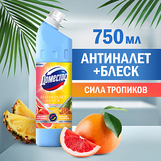 Универсальный чистящий гель Доместос Антиналет + Блеск Сила тропиков