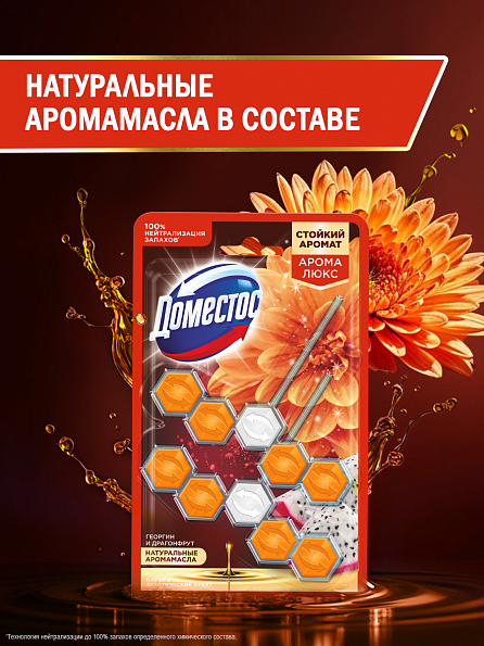 Блок для унитаза Доместос Арома Люкс Экзотический букет 2 шт. 4