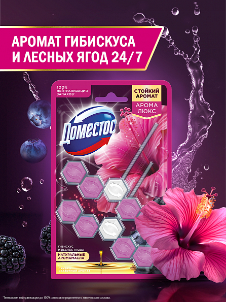 Блок для унитаза Доместос Арома Люкс Сказочный аромат 2 шт. 2